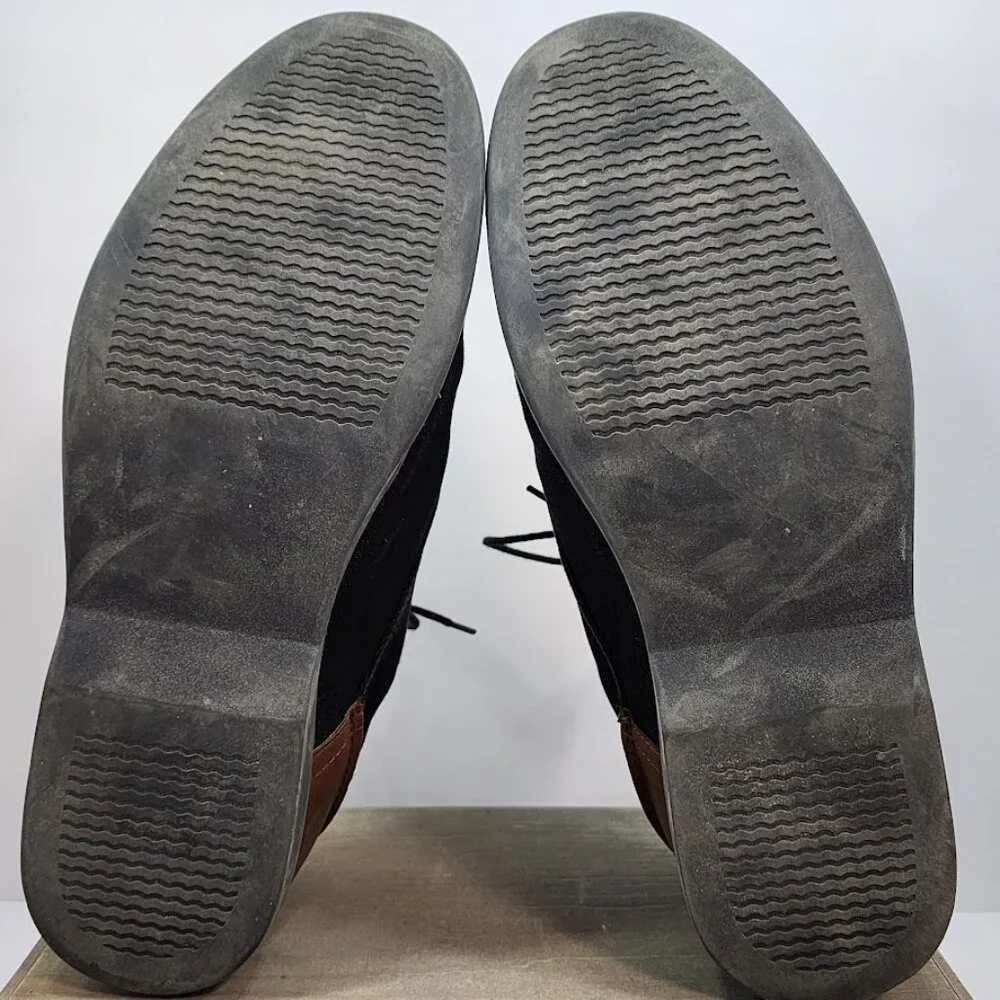 Born Denim and Leather Lace Up Oxford Derby Men's Size 12‎